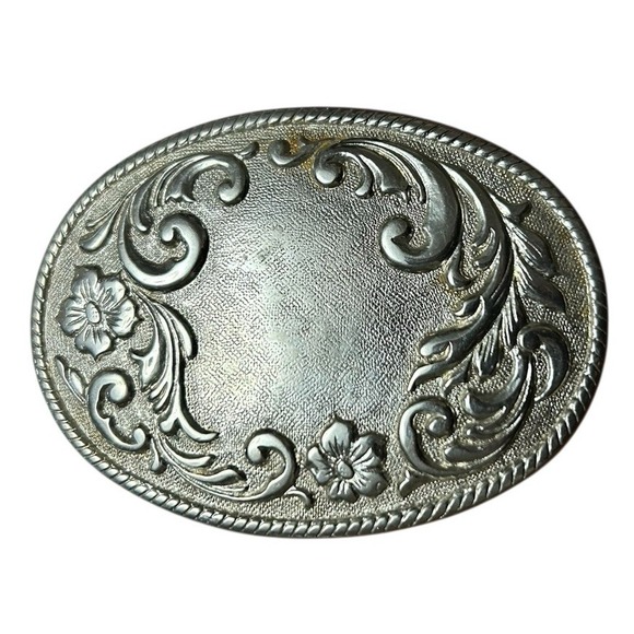 Western Express Accessories - Western Express Floral Filigree Belt Buckle Cowboy Core, Rockabilly, Vtg 70s